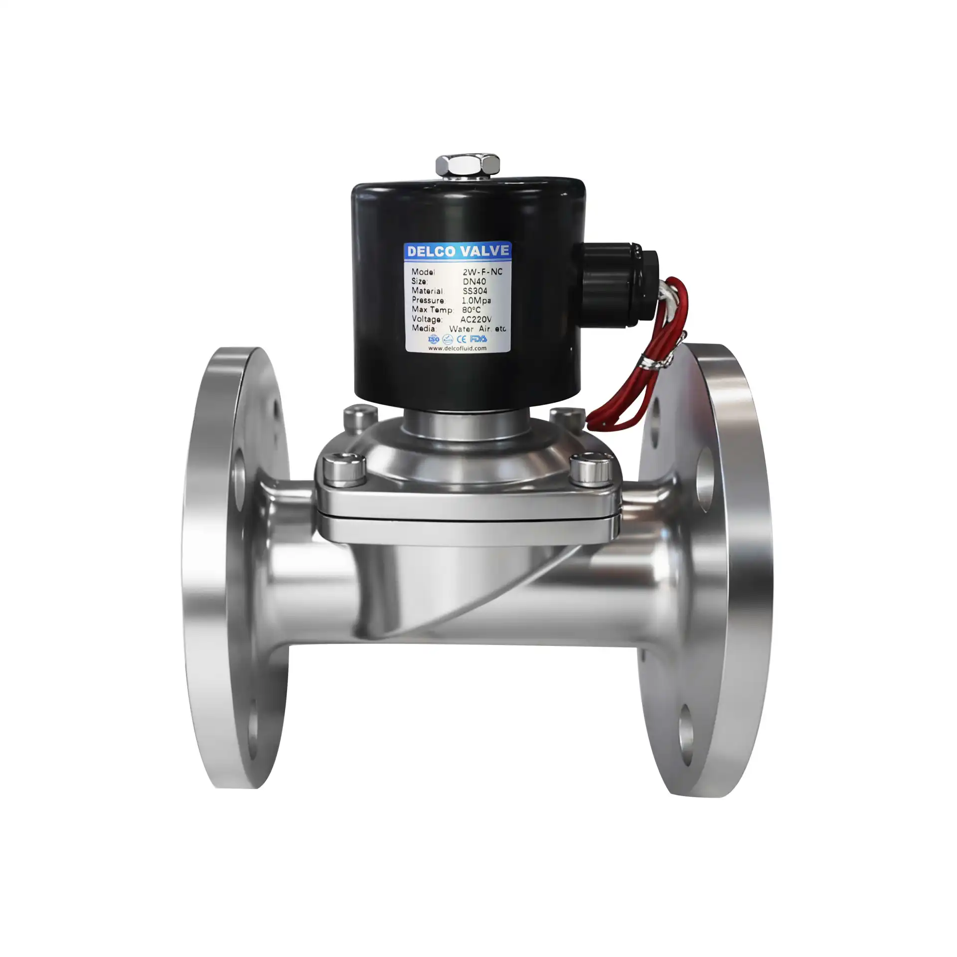 Solénoïde en acier inoxydable à brides