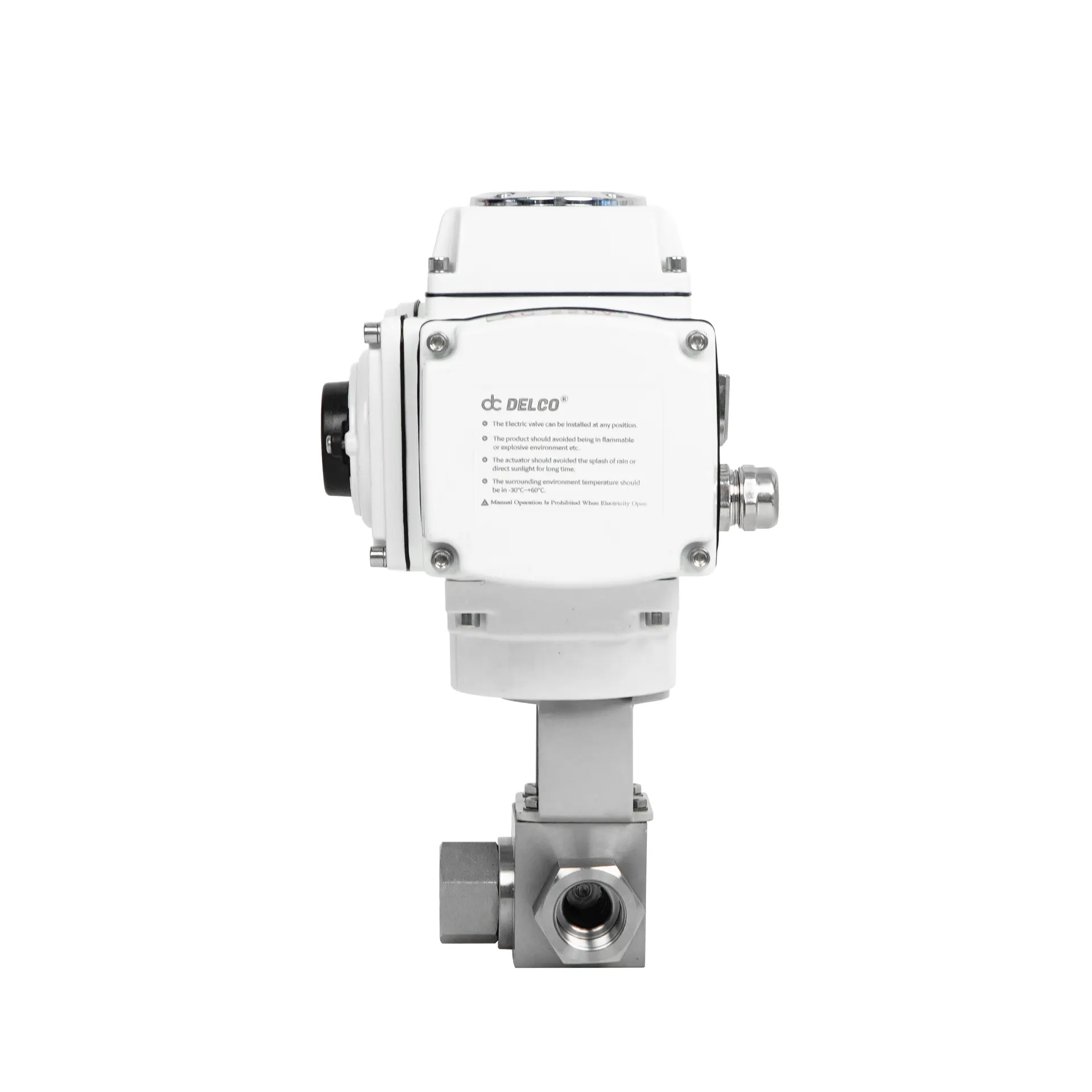 Vanne à boisseau sphérique électrique haute pression à 3 voies 1