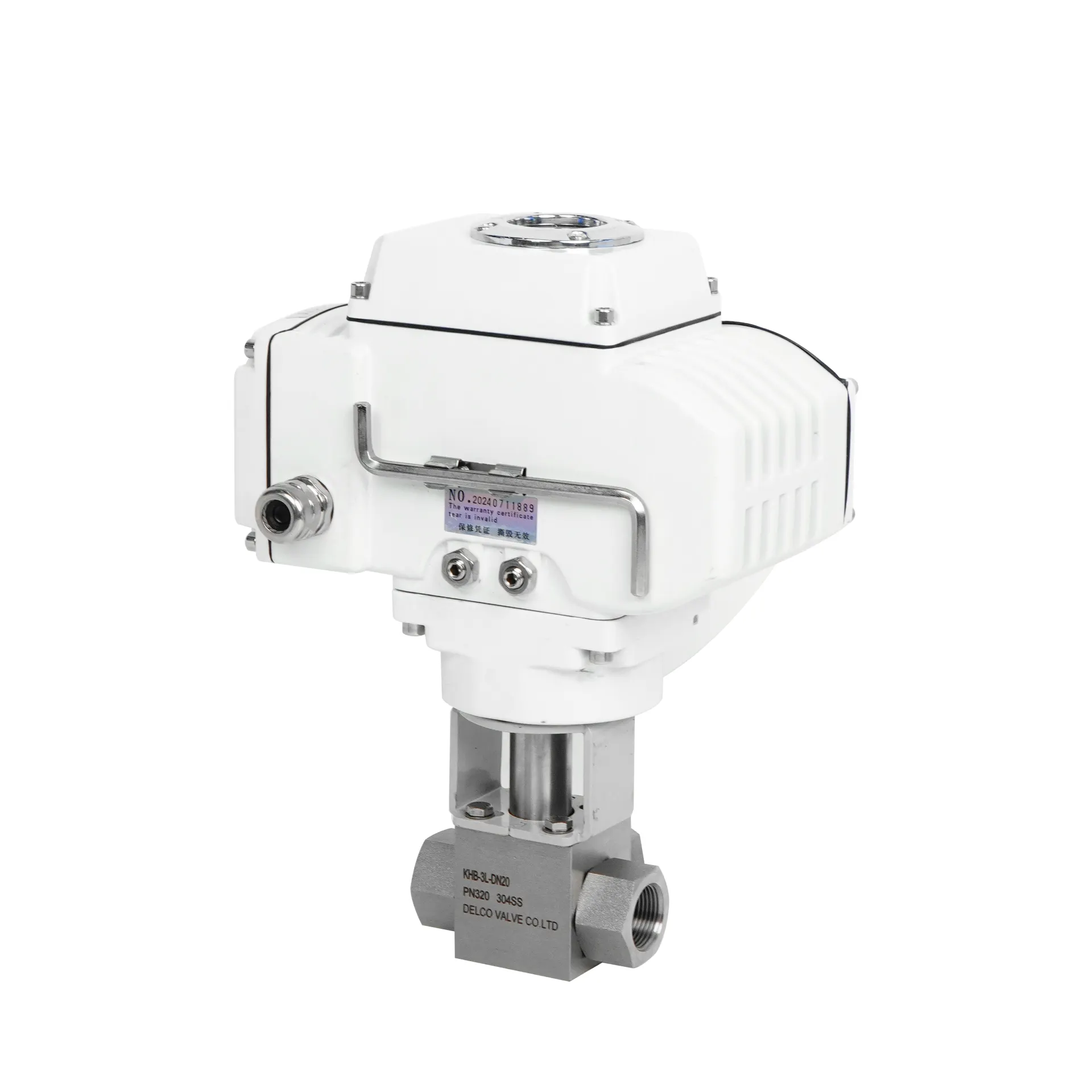 Vanne à boisseau sphérique électrique haute pression à 3 voies 2