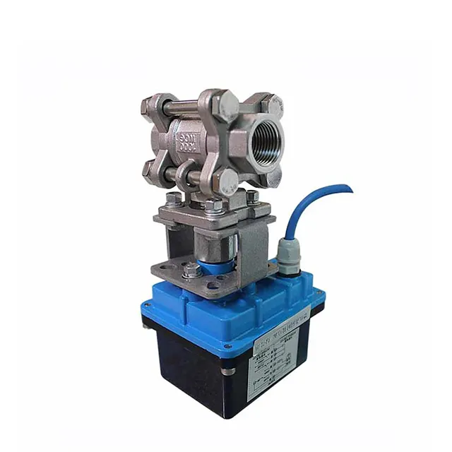 Mini-vanne à bille électrique actionnée en 3 parties à commande anti-explosion 4
