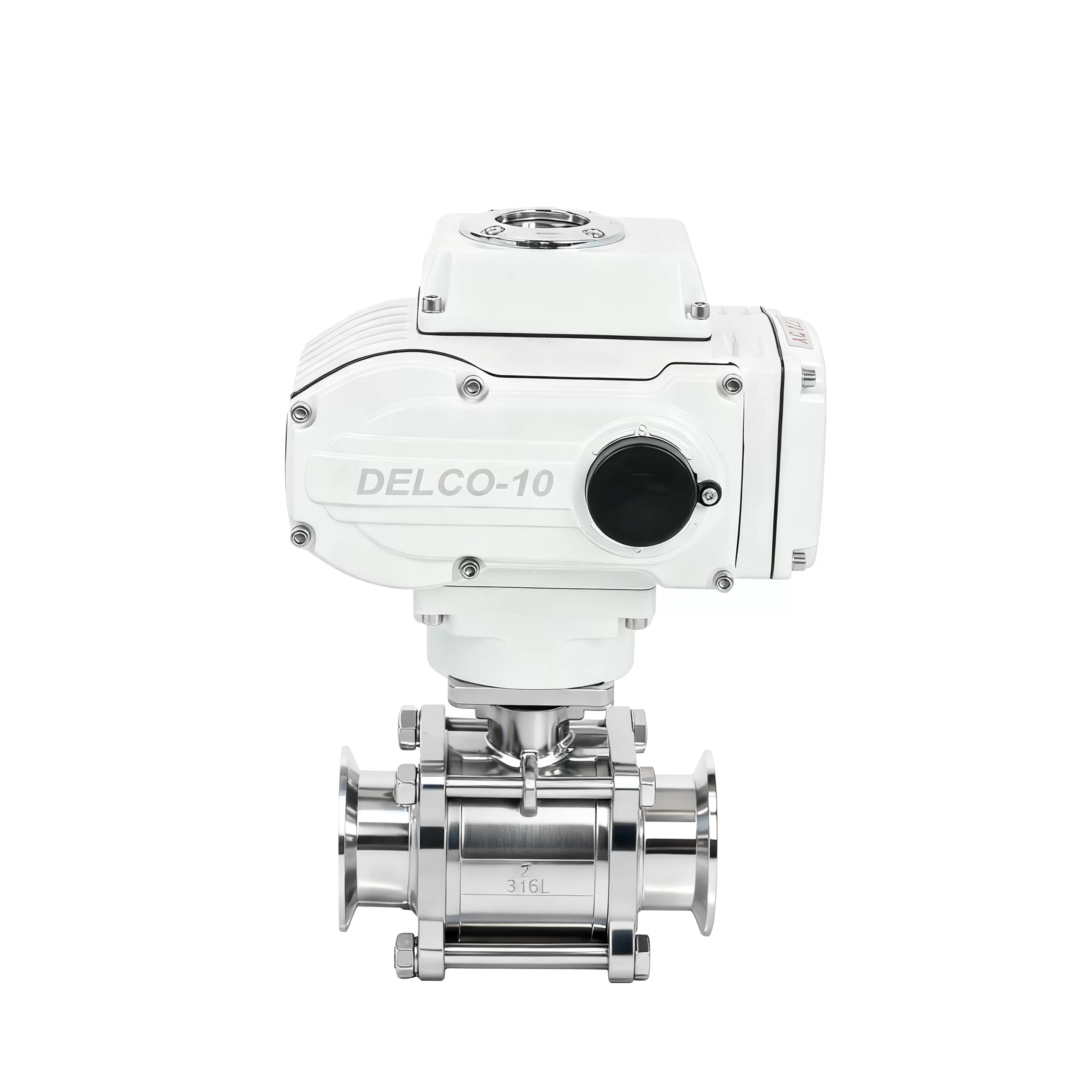 DK55-3PS-WK Electric 3-Piece Sanitary Tri-Clamp Ball Valve 2